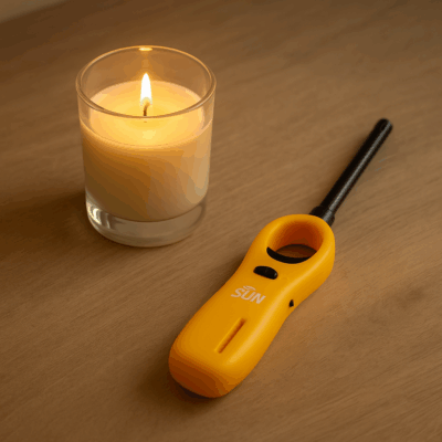 gas lighter setting Re-fill able gas lighter to light your candles.
