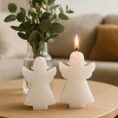 angel candle Angle candles for Christmas decor.