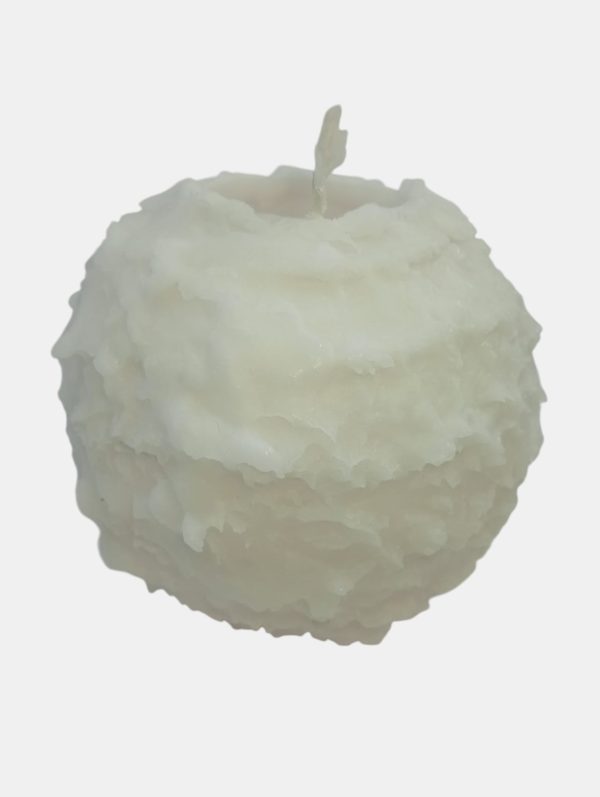 spiral ball candle white 11.5