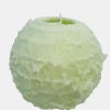 spiral ball candle 16.5cm green