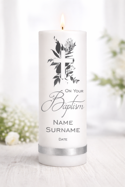 baptism product image Custom Printed Baptism Candle